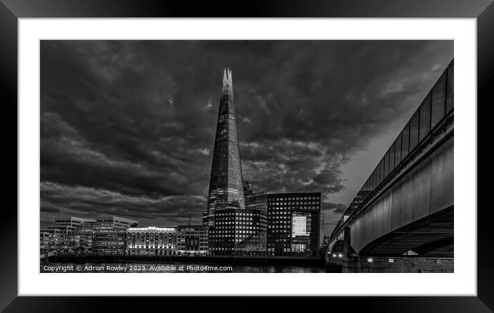 Towering Elegance The Shard Framed Mounted Print by Adrian Rowley