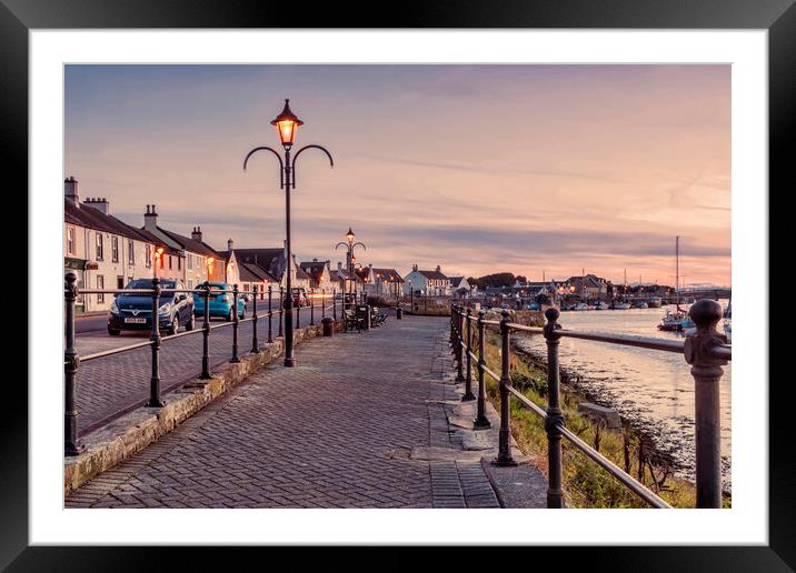 Evening Light on Irvine Framed Mounted Print by Valerie Paterson