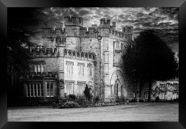 The Hall Bolton Abbey Film Noir Finish Framed Print by Glen Allen