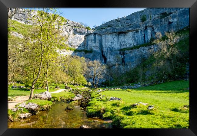 Malham Cove: Natural Limestone Masterpiece. Framed Print by Steve Smith