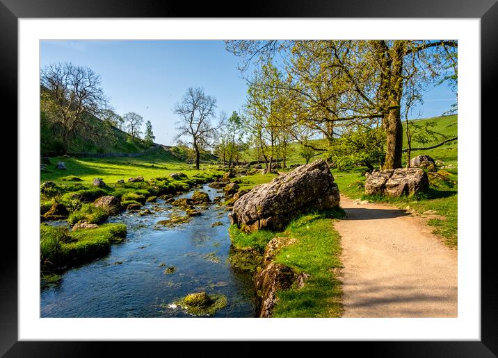 Malham Beck: Picturesque Stream in Yorkshire. Framed Mounted Print by Steve Smith