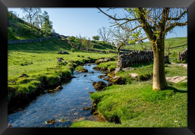 Malham Beck: Picturesque Stream in Yorkshire Framed Print by Steve Smith