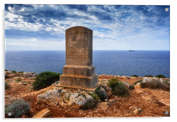 Memorial to Sir Walter Norris Congreve in Malta Acrylic by Artur Bogacki