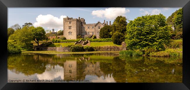 Majestic Sizergh Castle reflecting on the Lake Framed Print by Richard North