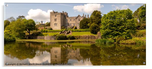 Majestic Sizergh Castle reflecting on the Lake Acrylic by Richard North