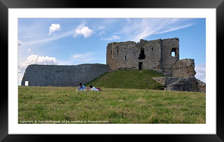 Picnic at Duffus Castle Framed Mounted Print by Tom McPherson