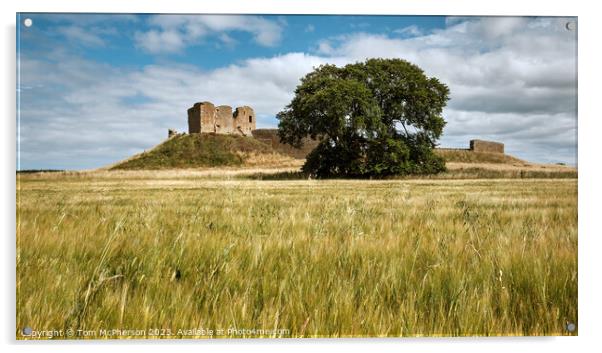 The Majestic Duffus Castle Acrylic by Tom McPherson