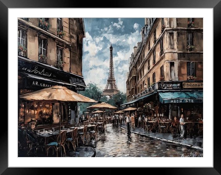 A Wonderful day in Paris Framed Mounted Print by Erik Lattwein