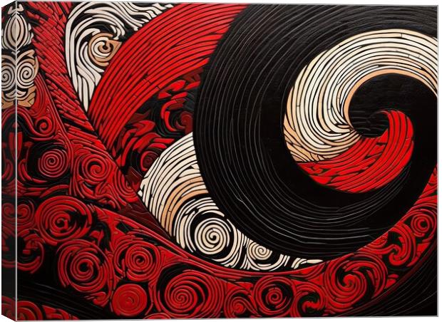 Abtract pattern of geometric circles Canvas Print by Erik Lattwein