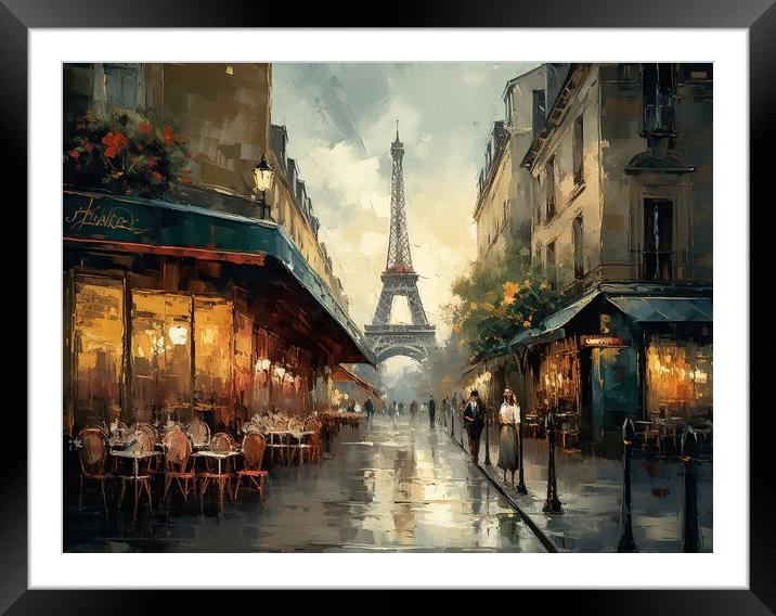 A Wonderful day in Paris Framed Mounted Print by Erik Lattwein