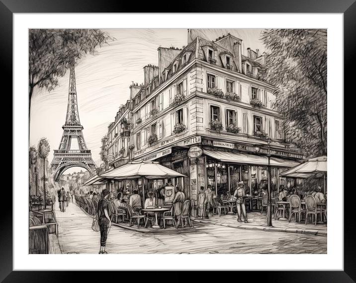 A Wonderful day in Paris - Sketch Framed Mounted Print by Erik Lattwein