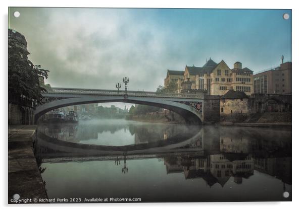 Lendal Bridge in the mists Acrylic by Richard Perks