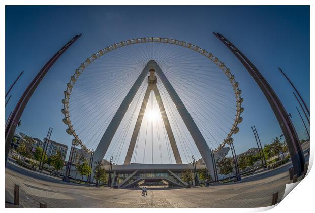 Fisheye view of Ain Dubai observation wheel on Blu Print by Steve Heap