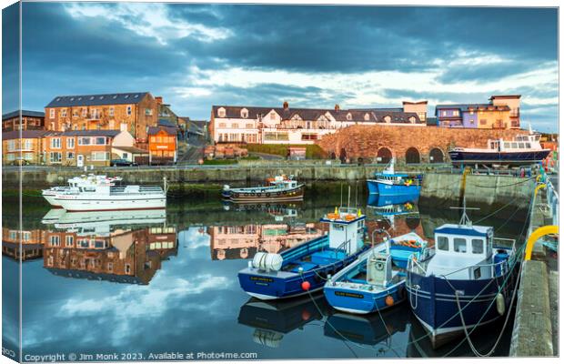 Seahouses Harbour, Northumberland Canvas Print by Jim Monk