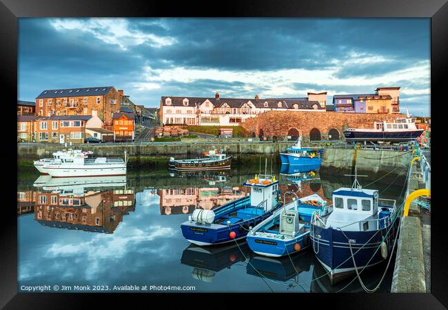 Seahouses Harbour, Northumberland Framed Print by Jim Monk