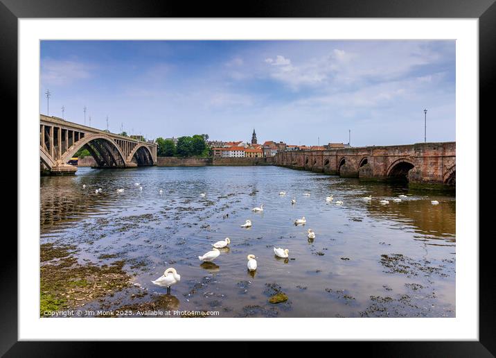 River Tweed Bridges Framed Mounted Print by Jim Monk