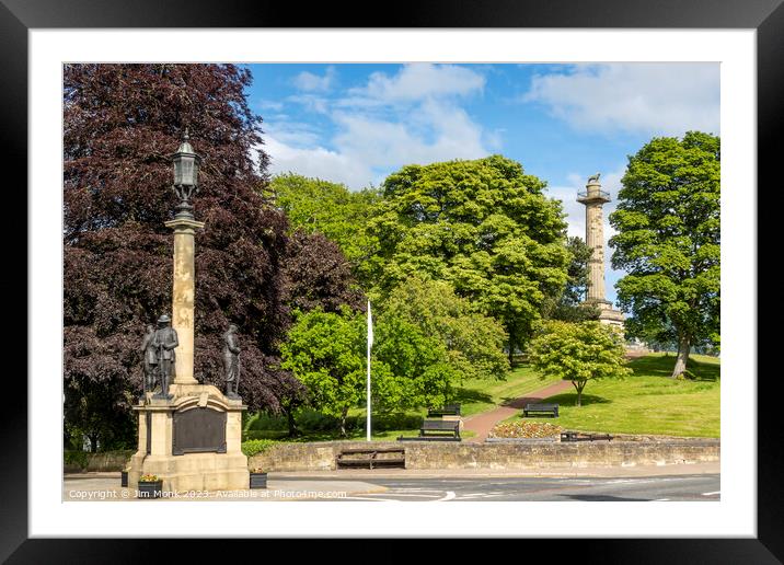 The War Memorial at Alnwick Framed Mounted Print by Jim Monk