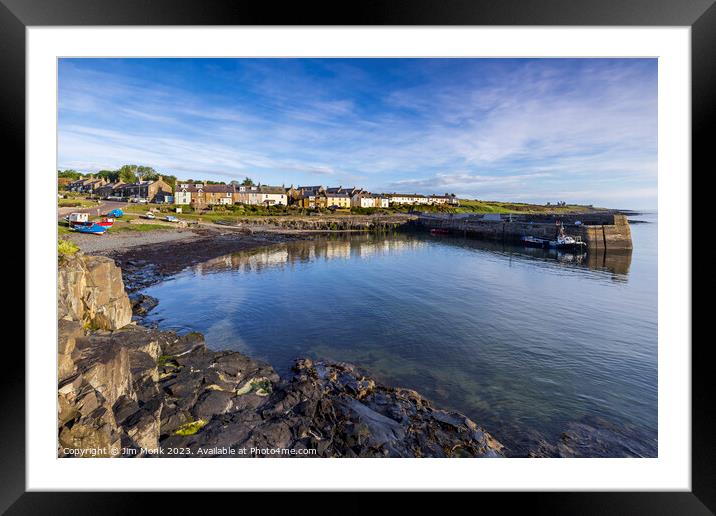 Craster Harbour, Northumberland. Framed Mounted Print by Jim Monk