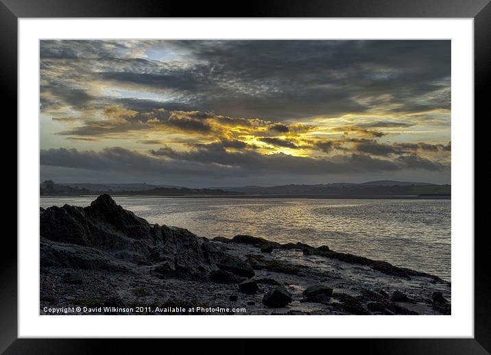 River Sunrise Framed Mounted Print by Dave Wilkinson North Devon Ph