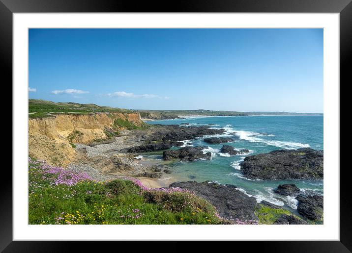 Majestic Views of Hayle Beach Framed Mounted Print by kathy white