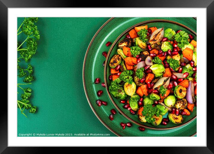 Light salad of mix vegetables. Framed Mounted Print by Mykola Lunov Mykola