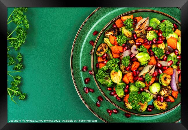 Light salad of mix vegetables. Framed Print by Mykola Lunov Mykola