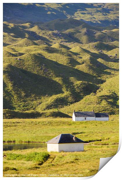 Huts and Bumps Print by Darrell Evans