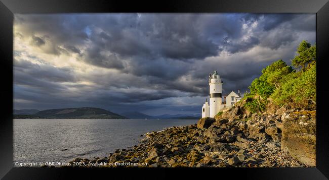 Drama in the sky at Cloch Lighthouse Framed Print by GBR Photos