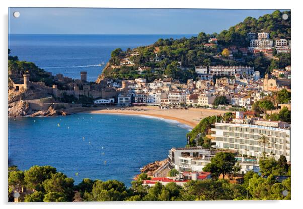 Town of Tossa de Mar on Costa Brava in Spain Acrylic by Artur Bogacki