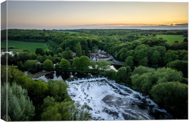 Sprotbrough Sunset Canvas Print by Apollo Aerial Photography