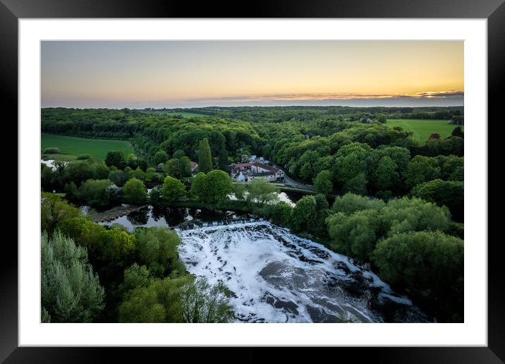 Sprotbrough Sunset Framed Mounted Print by Apollo Aerial Photography