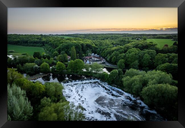 Sprotbrough Sunset Framed Print by Apollo Aerial Photography