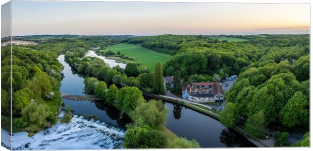 The Boat Inn Sprotbrough Canvas Print by Apollo Aerial Photography