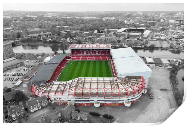 The City Ground Nottingham Forest Print by Apollo Aerial Photography
