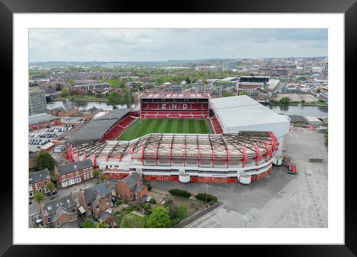 The City Ground Nottingham Forest Framed Mounted Print by Apollo Aerial Photography