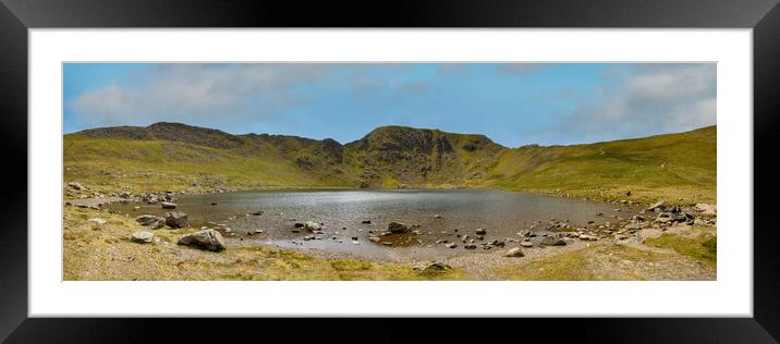 Red Tarn under Helvellyn Framed Mounted Print by Roger Green