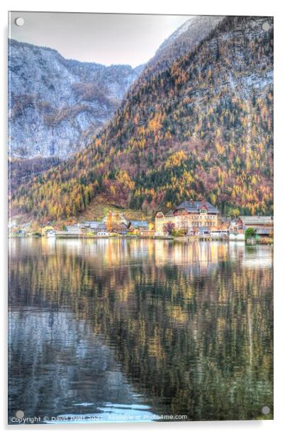 Lake Hallstatt Vista Acrylic by David Pyatt