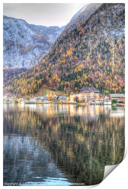 Lake Hallstatt Vista Print by David Pyatt