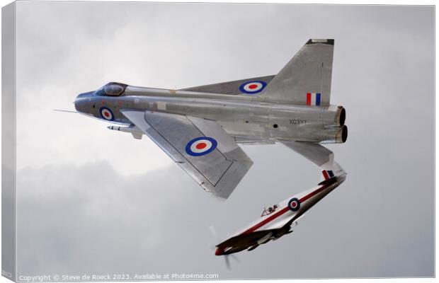 English Electric Lightning & Spitfire Canvas Print by Steve de Roeck