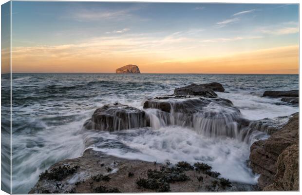 The Bass Rock at Sunset Canvas Print by Miles Gray