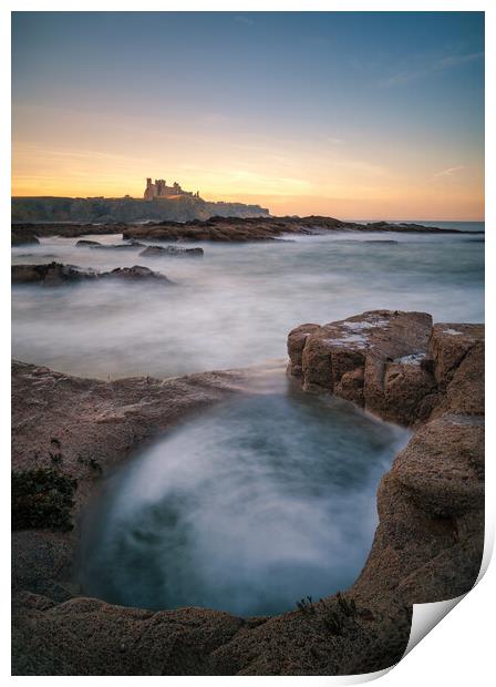 Tantallon Castle at Sunset Print by Miles Gray