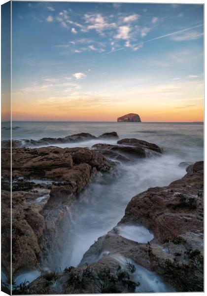 Bass Rock at Sunset Canvas Print by Miles Gray