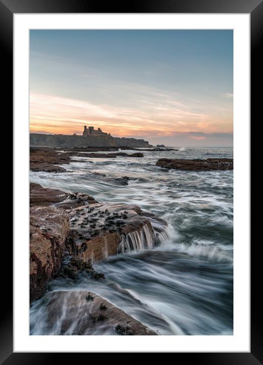 Tantallon Castle at Sunset  Framed Mounted Print by Miles Gray