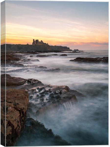 Tantallon Castle at Sunset  Canvas Print by Miles Gray