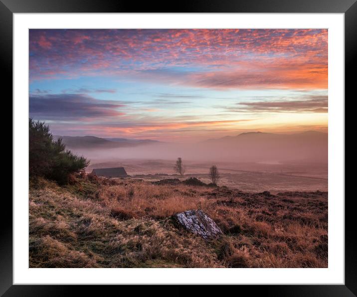 Misty Morning Sunrise at Knockban Framed Mounted Print by Miles Gray