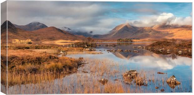 Rannoch Moor and the Black Mount at Sunrise Canvas Print by Miles Gray