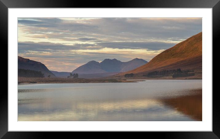 Loch Droma and An Teallach at Sunrise Framed Mounted Print by Miles Gray