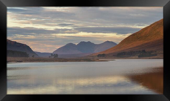Loch Droma and An Teallach at Sunrise Framed Print by Miles Gray