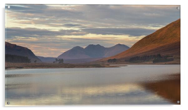 Loch Droma and An Teallach at Sunrise Acrylic by Miles Gray
