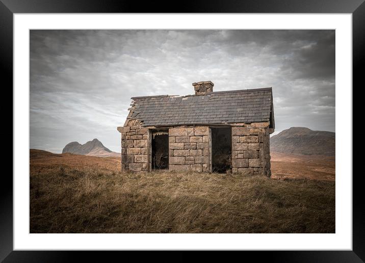 The Old Dog Kennels, Elphin Bothy Framed Mounted Print by Miles Gray
